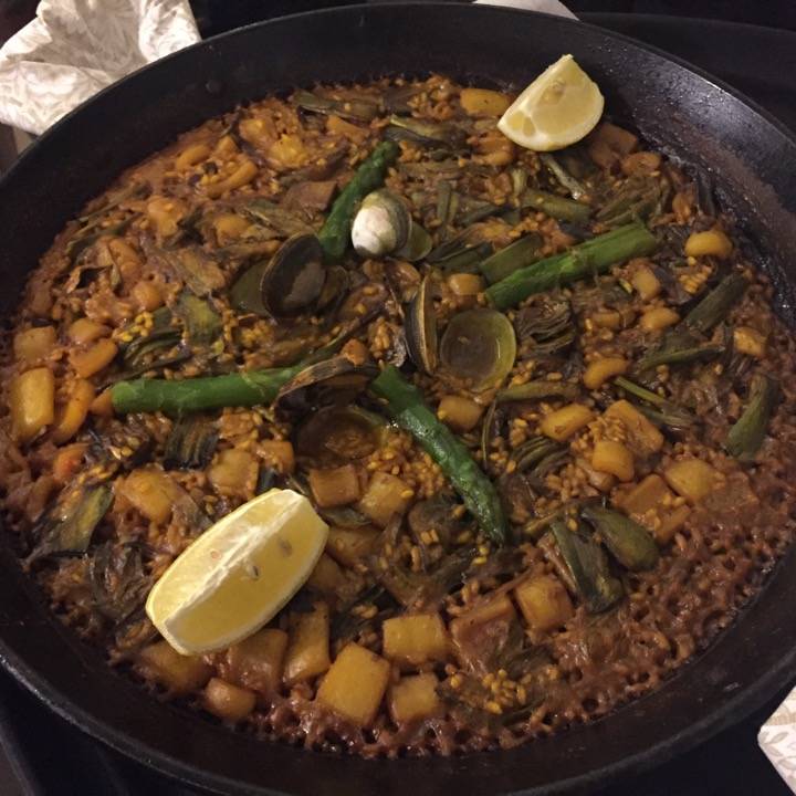 Arroz de calamares y corazón de alcachofa - Selfie