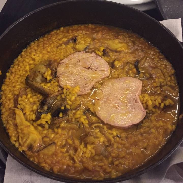 Arroz meloso de codorniz seta y foie - Selfie
